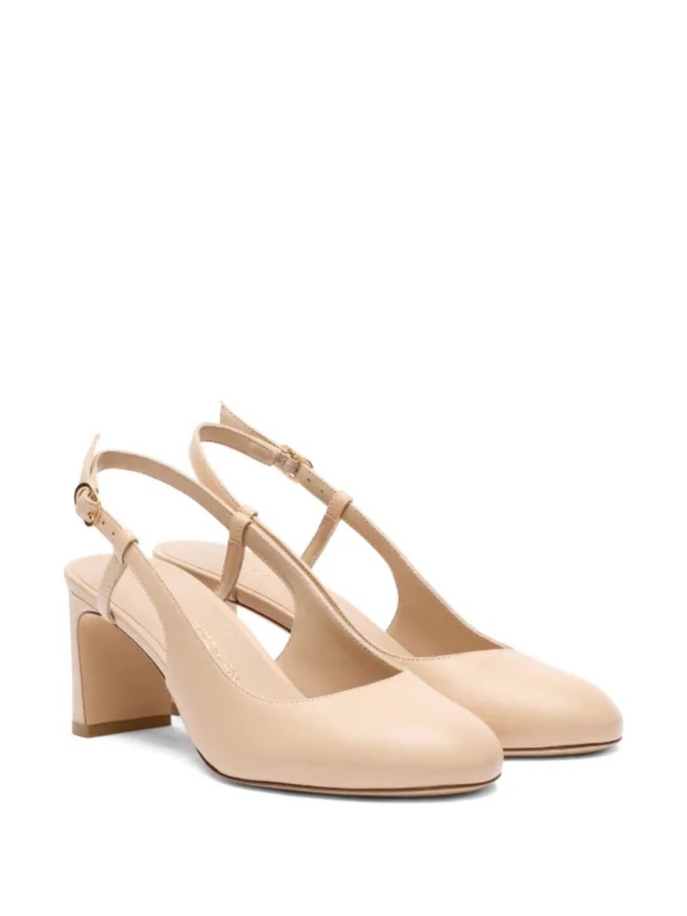 ‼️NEW Stuart Weitzman Babette Slingback Barely Beige Leather Pumps Heels